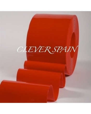 Rollo PVC flexible rojo soldadura 300x3mm|Cortinas PVC para soldadura.