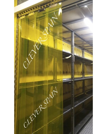 Rollo de PVC amarillo transparente 200X2mm | Cortinas de PVC Amarillas
