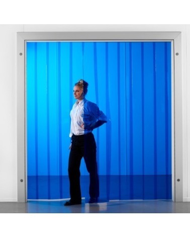 Rollo PVC azul intenso transparente 200x2mm| Cortinas de lamas PVC