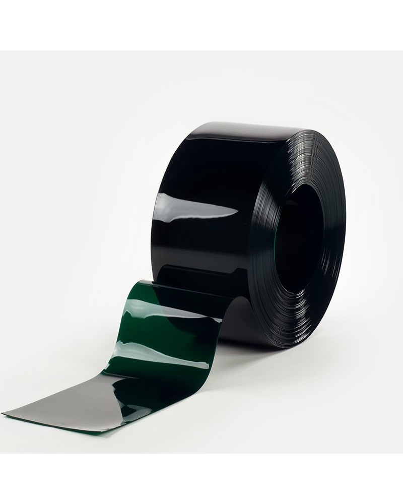 Rollo PVC 200x2mm verde transparente|cortinas PVC verde transparente