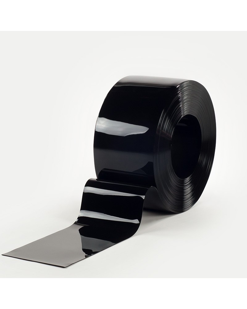 Rollo PVC negro 200X2mm|Cortinas de lamas PVC color negro