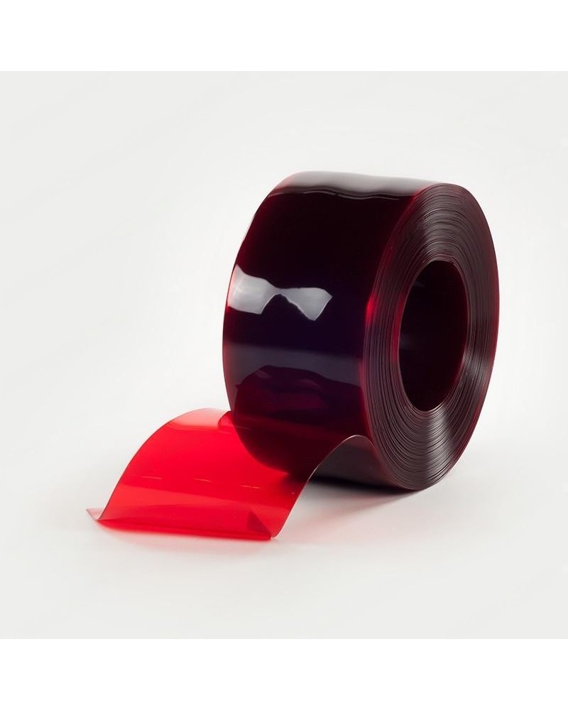Rollo PVC rojo transparente 200x2mm|Cortinas de PVC rojo transparente