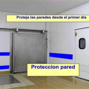 Bandas antigolpes polietileno pared